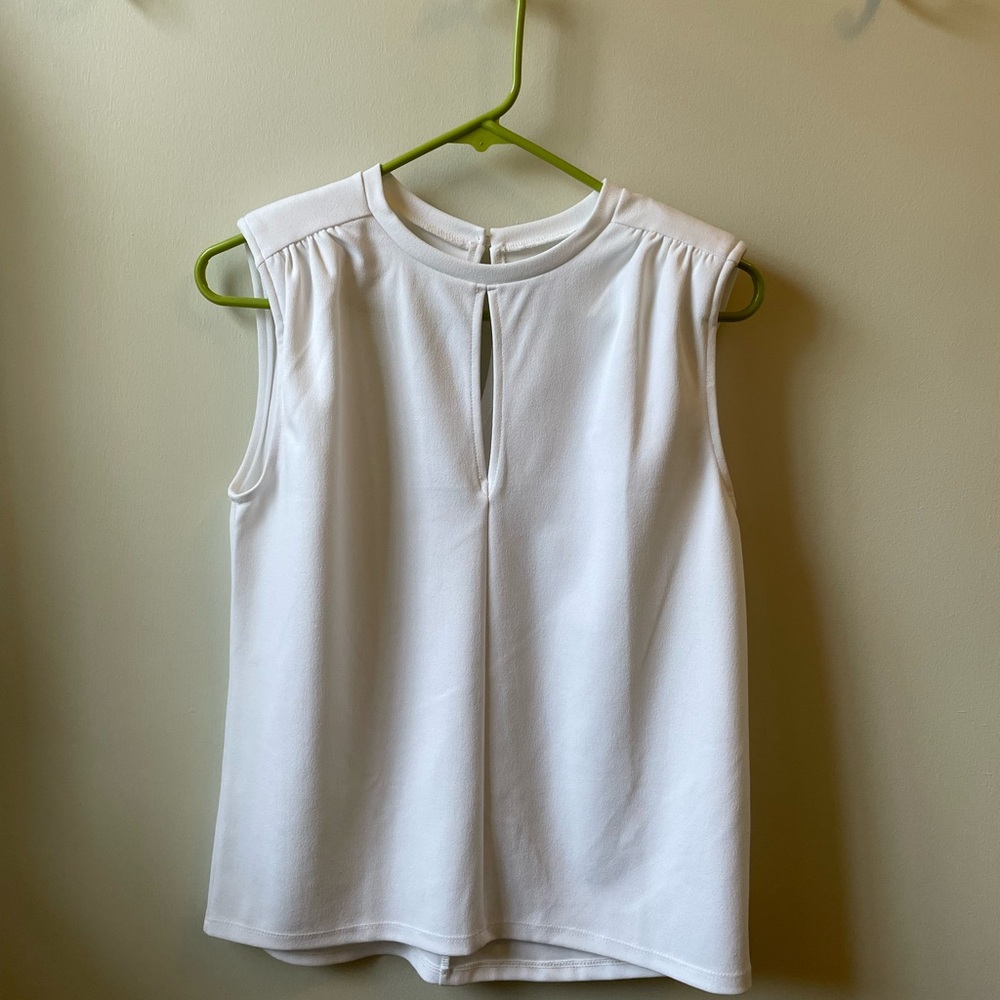 Halogen White Sleeveless Blouse